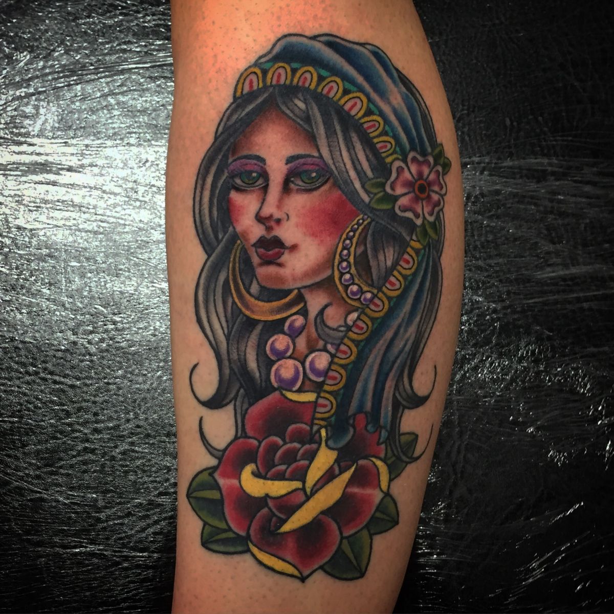 Gypsy girl tattoo